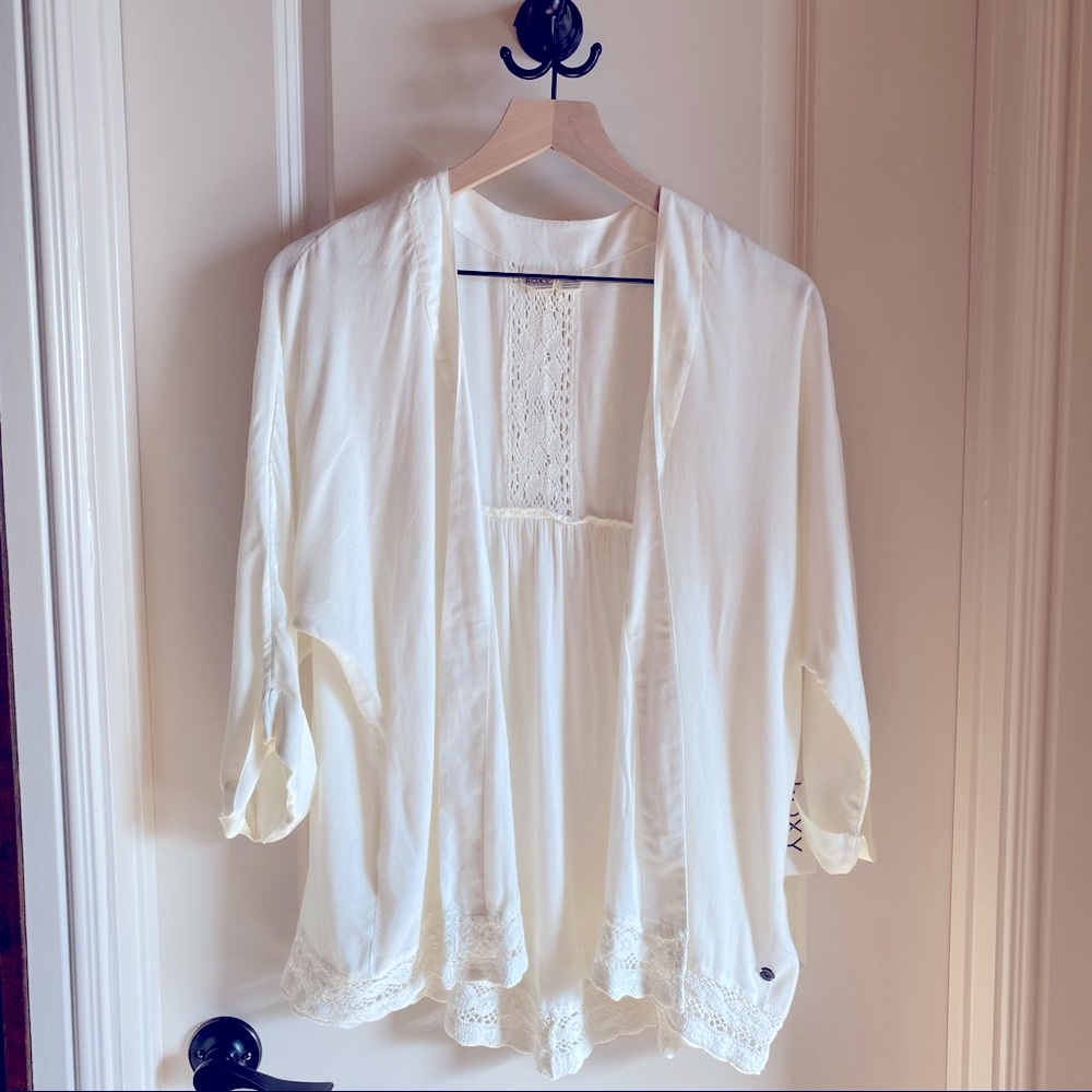 Roxy Boho Ivory “Life Pursuit” Blouse (XS)